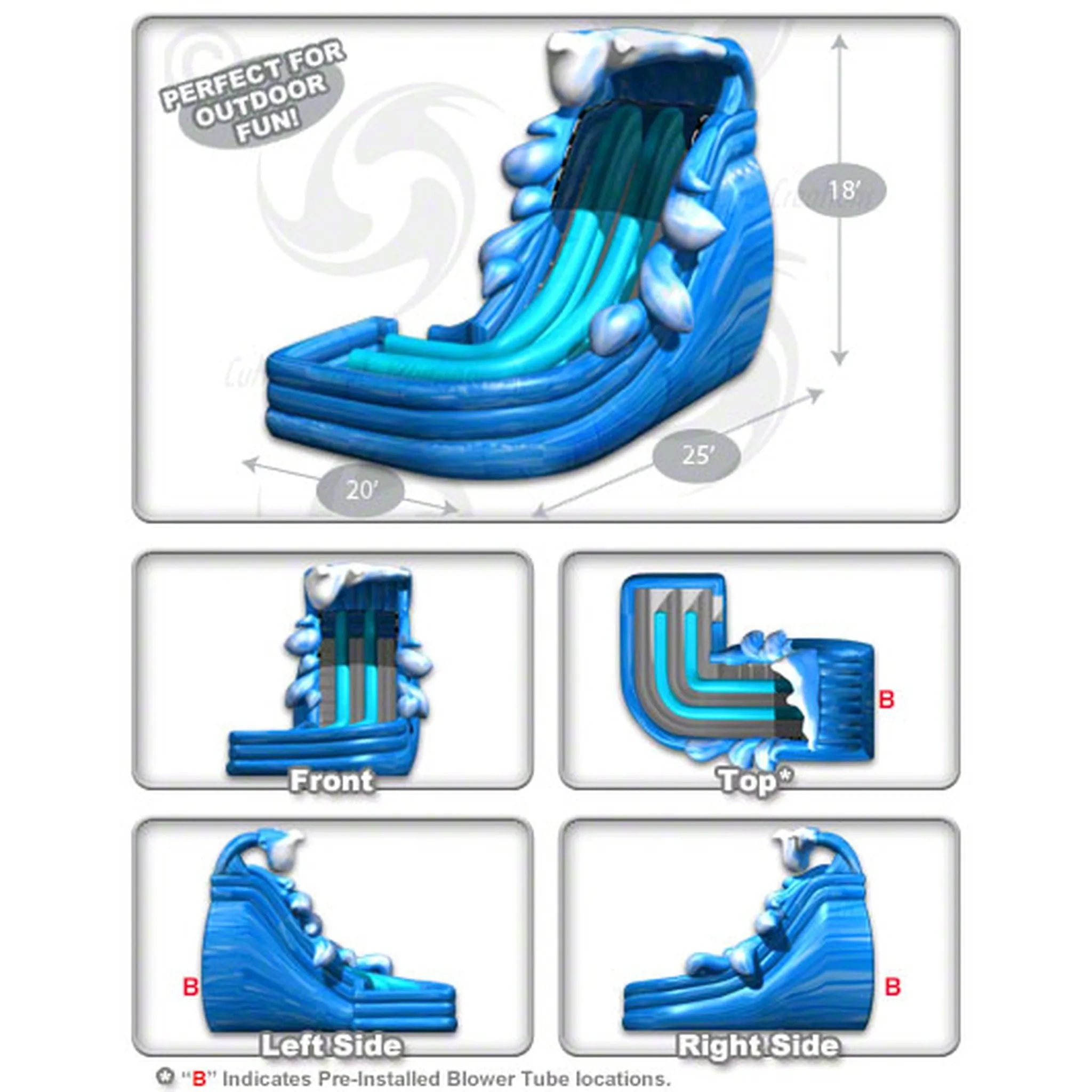 18' SuperSplash Dual Water Slide