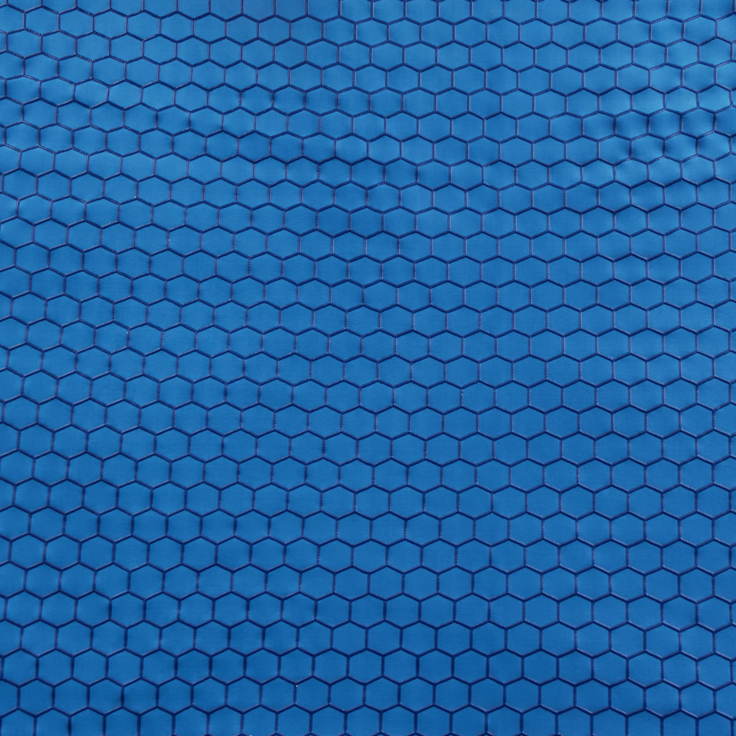 4-Way Stretch Fabric, Raised Honeycomb Print, Royal Blue