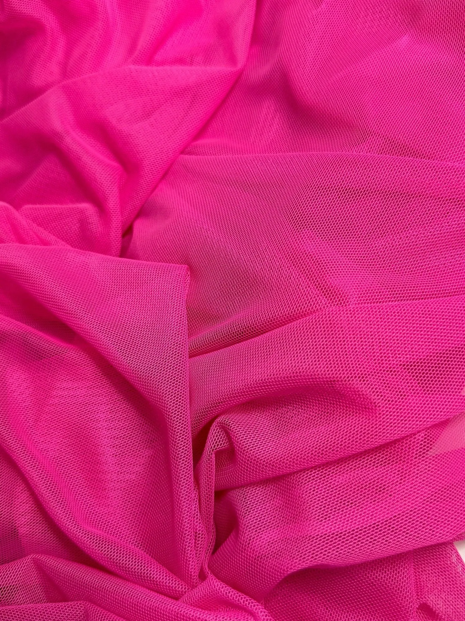 4 Way Stretch Hot Pink Power Mesh Fabric