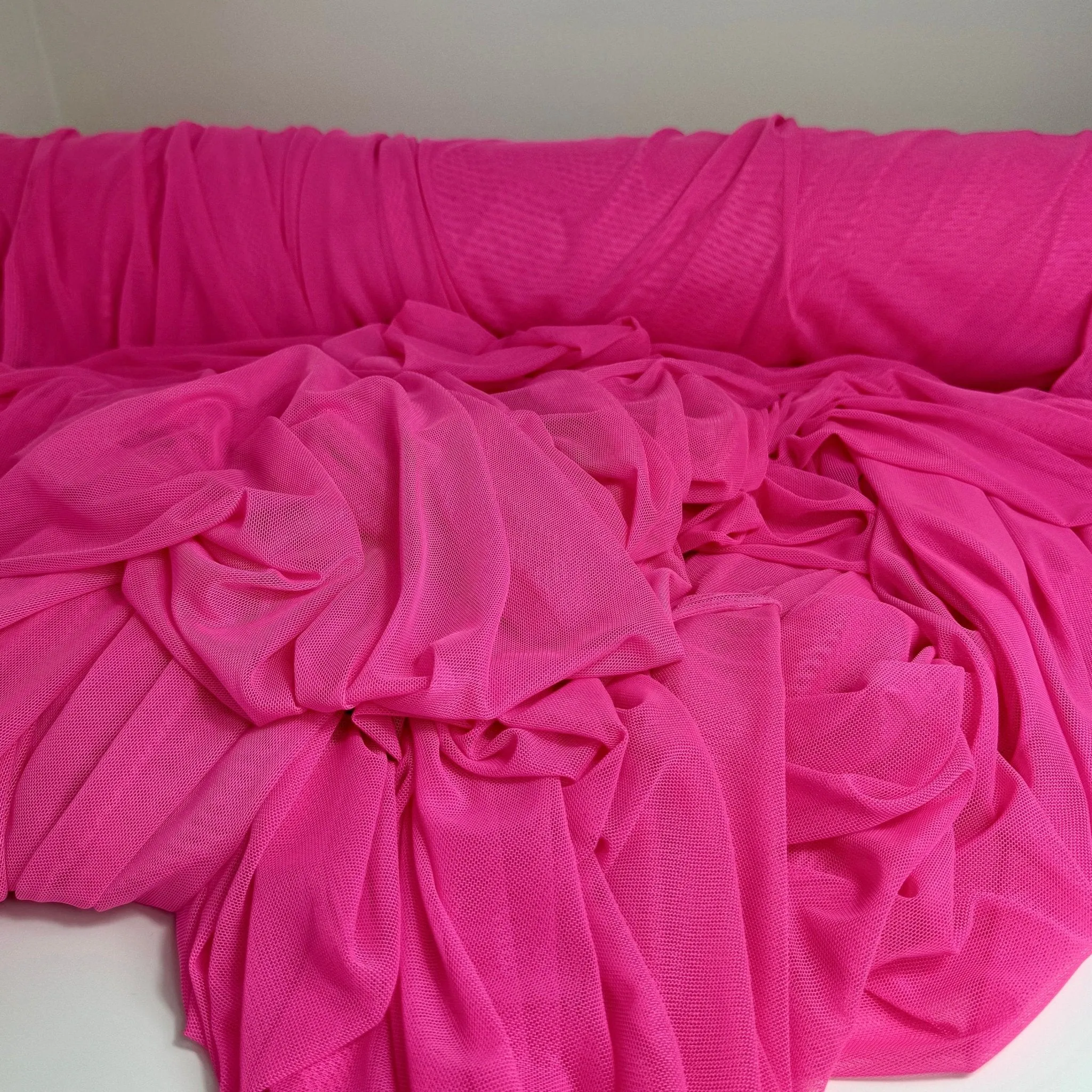 4 Way Stretch Hot Pink Power Mesh Fabric