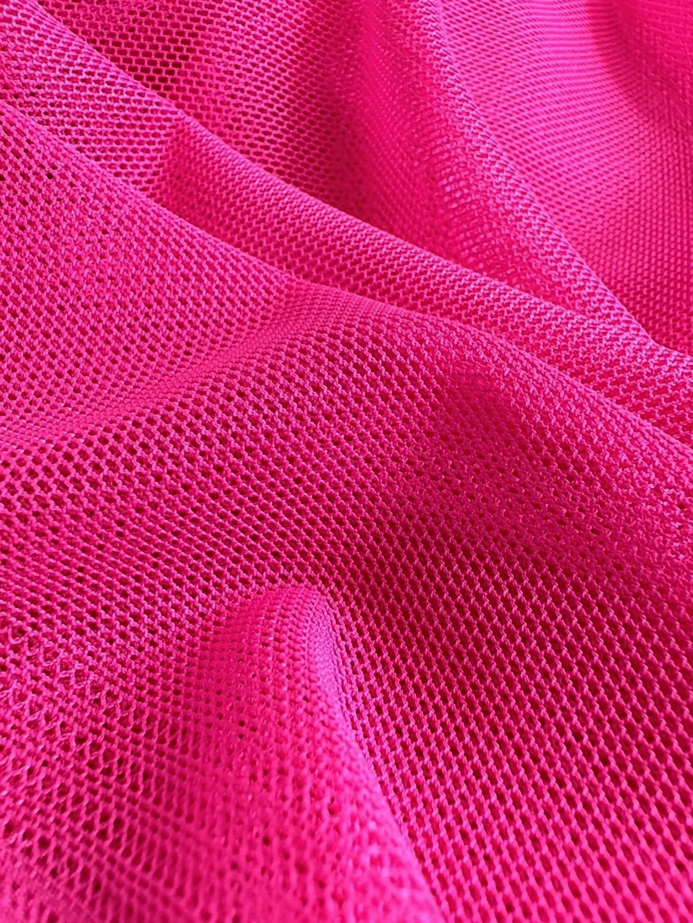 4 Way Stretch Hot Pink Power Mesh Fabric