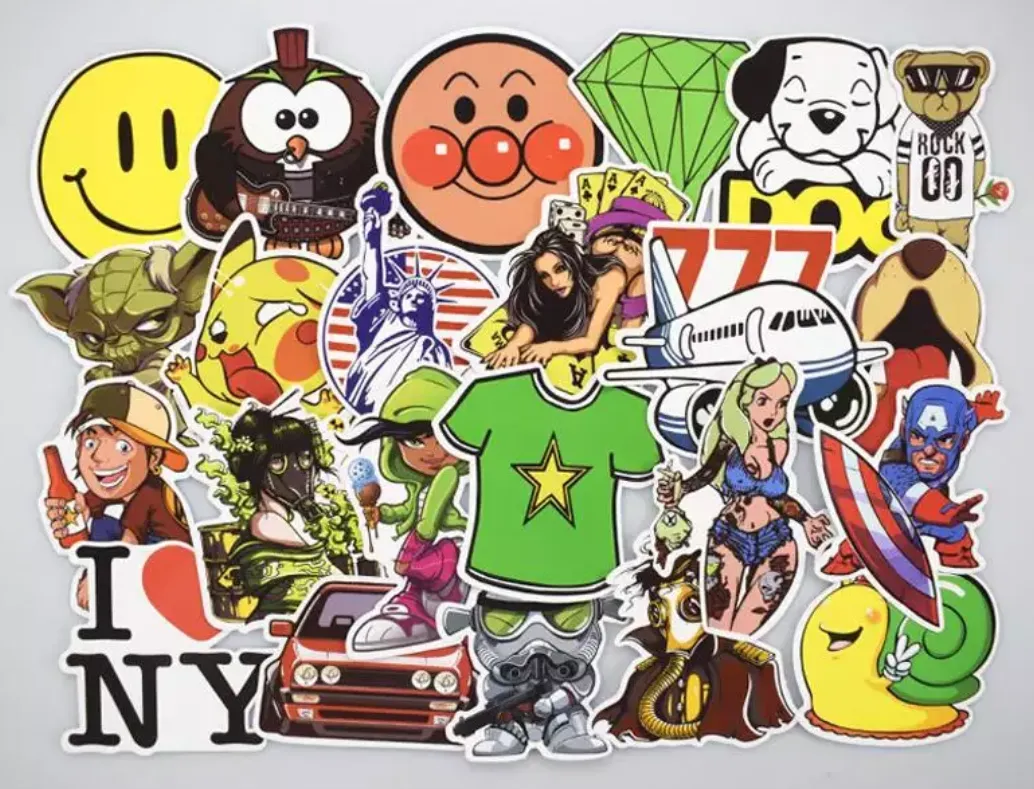 50 pieces DIY Colour Random Sticker Bomb Decals