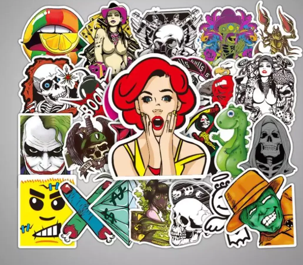 50 pieces DIY Colour Random Sticker Bomb Decals