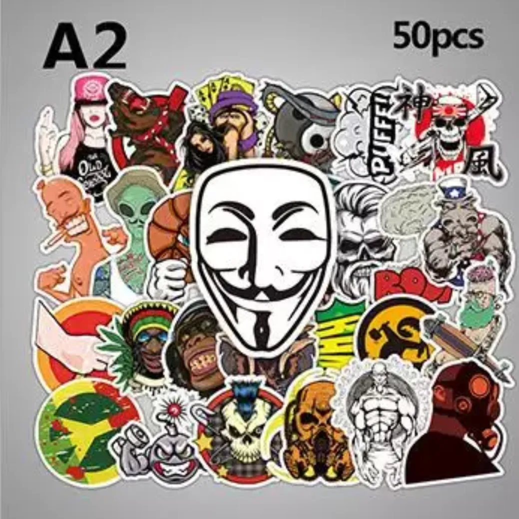 50 pieces DIY Colour Random Sticker Bomb Decals