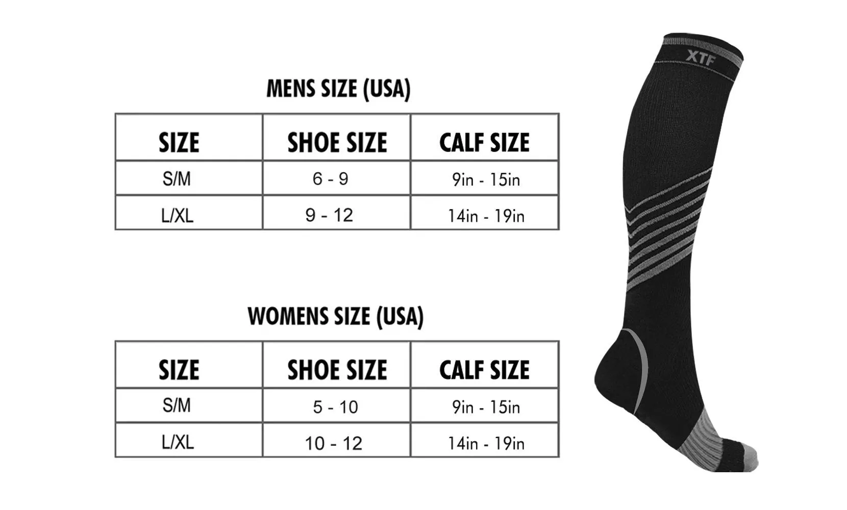 6-Pairs: Copper-Infused Knee-High Compression Socks