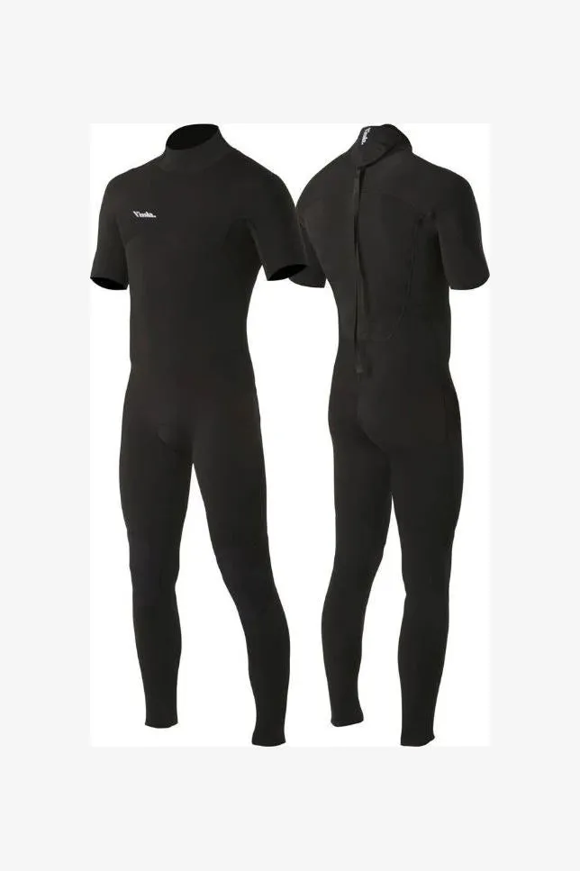 7 SEAS 2-2 SS FULL SUIT BACK ZIP - BLACK
