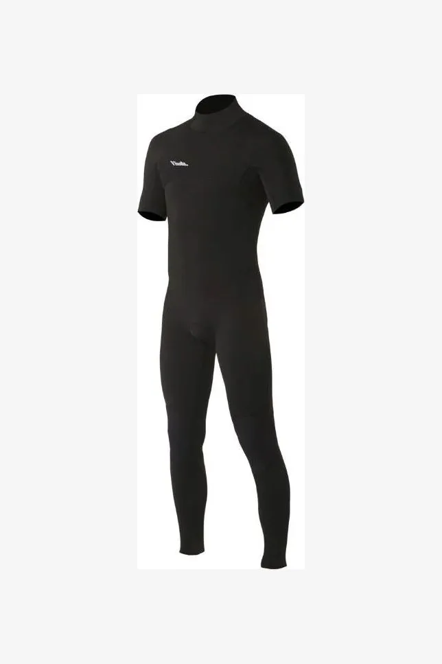 7 SEAS 2-2 SS FULL SUIT BACK ZIP - BLACK