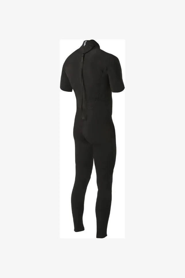7 SEAS 2-2 SS FULL SUIT BACK ZIP - BLACK