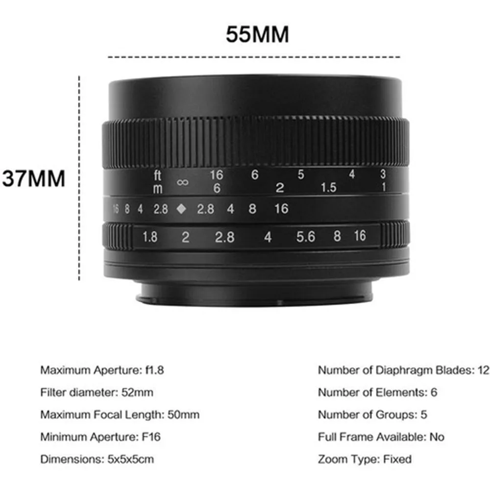 7artisans Photoelectric 50mm f/1.8 Lens for Micro Four Thirds