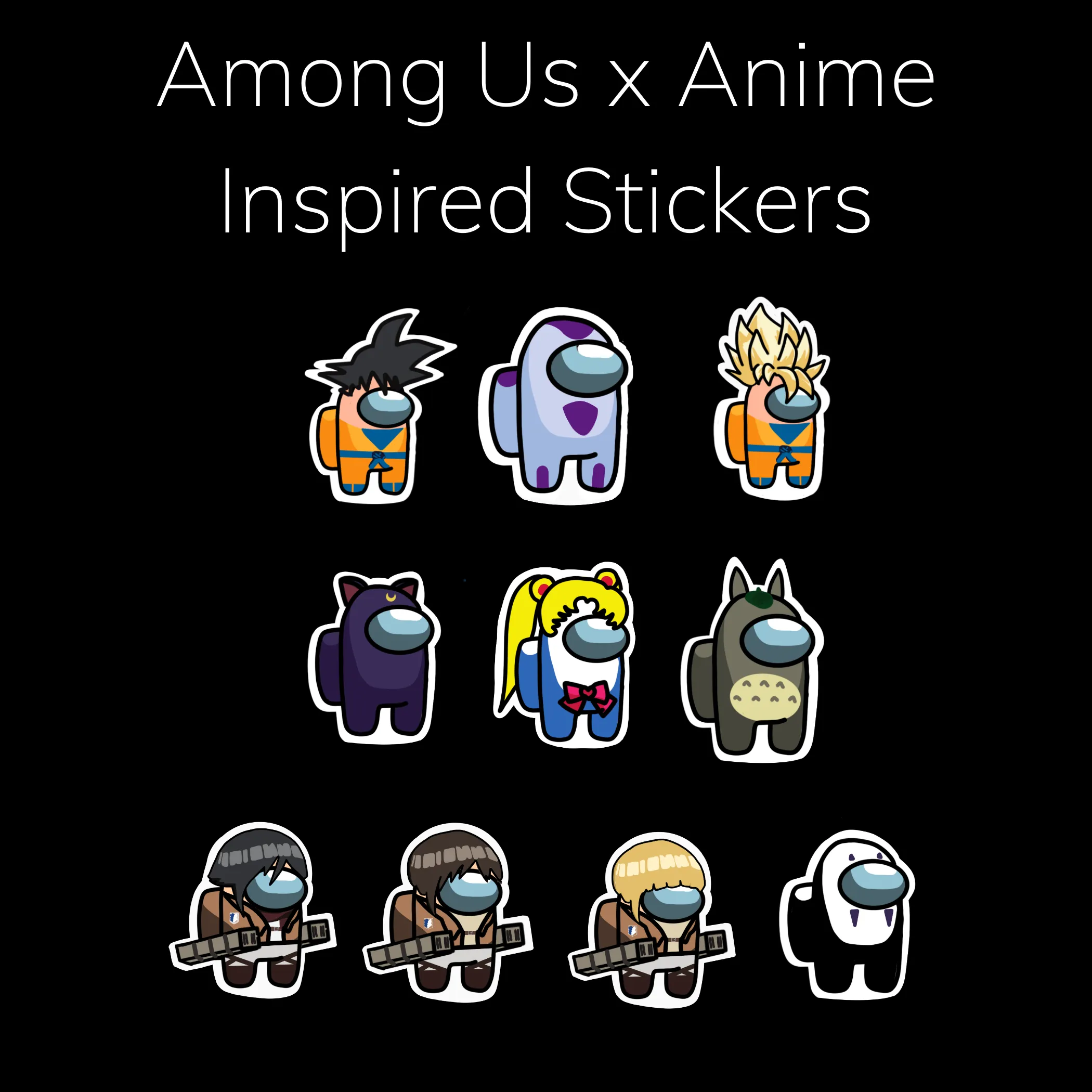 Among Us x Anime Stickers