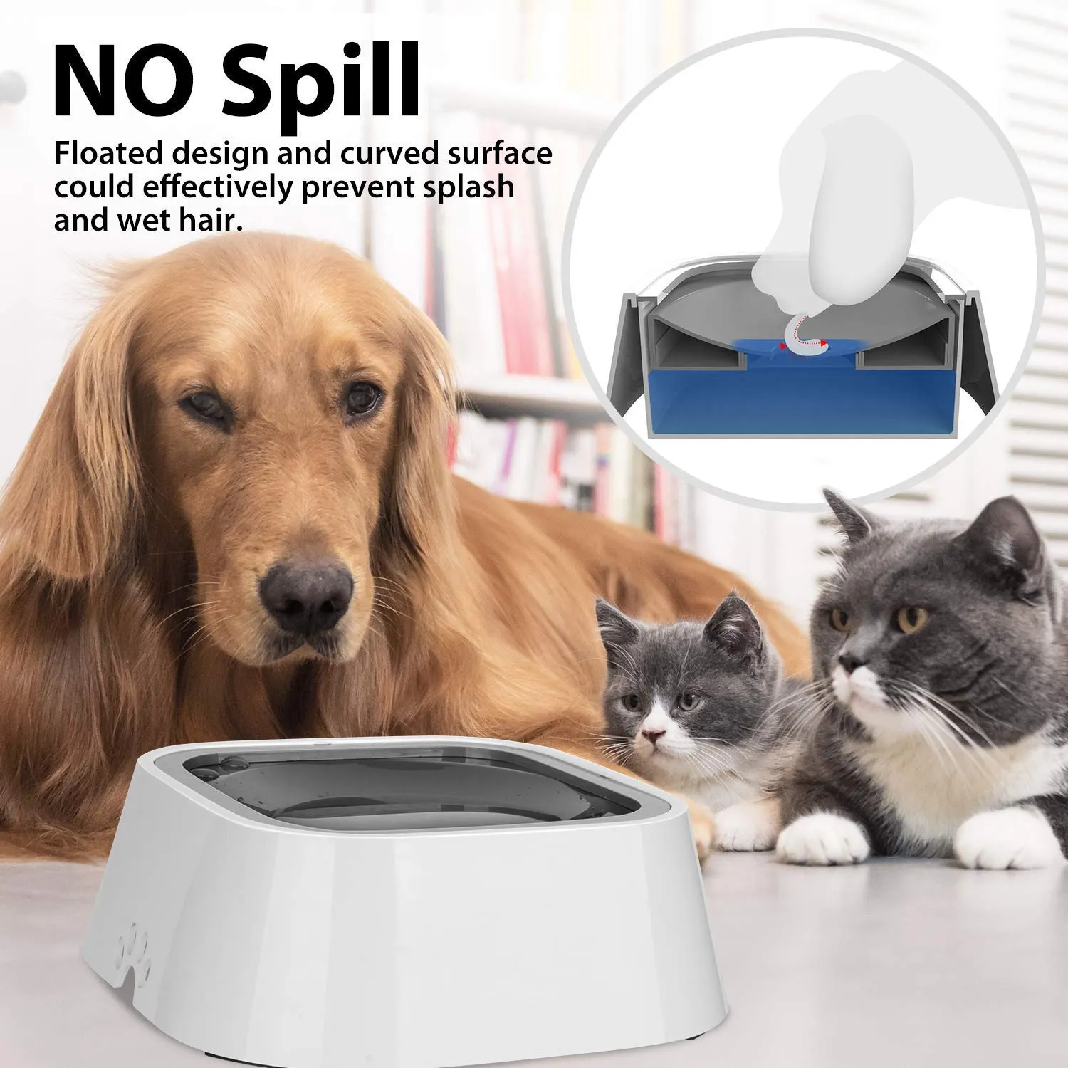 Anti-Spill Smart Water Bowl