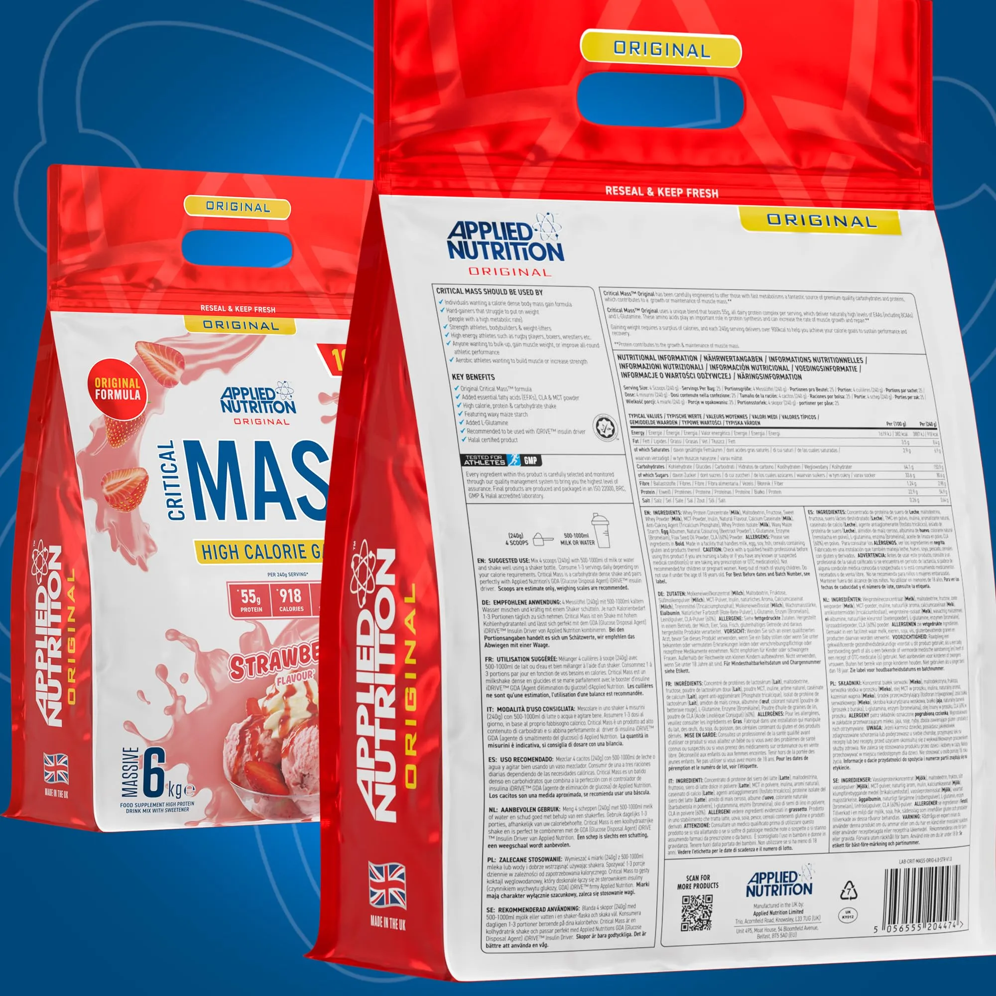 Applied Nutrition Critical Mass ORIGINAL - 6kg