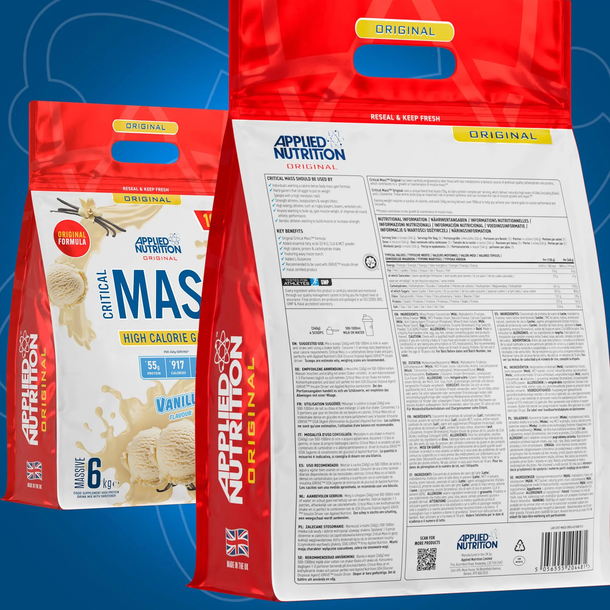 Applied Nutrition Critical Mass ORIGINAL - 6kg