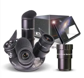 Baader Q-Turret Eyepiece Set (eyepiece revolver, 4x Classic Ortho, 1x Q-Barlow 2.25x) - 2957000