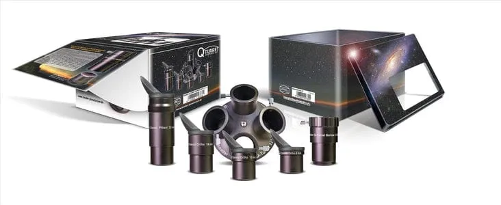 Baader Q-Turret Eyepiece Set (eyepiece revolver, 4x Classic Ortho, 1x Q-Barlow 2.25x) - 2957000