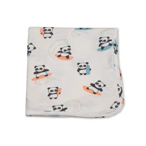 Bamboo Swaddle Blanket (Surfs Up Panda Print)