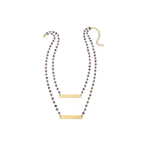 Barred Gemstone Necklace