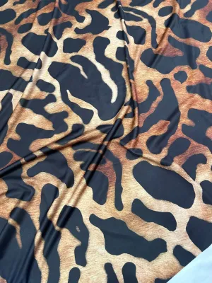Big Leopard Print Fabric - Exotic Animal Pattern for Fashion and Craft Projects
