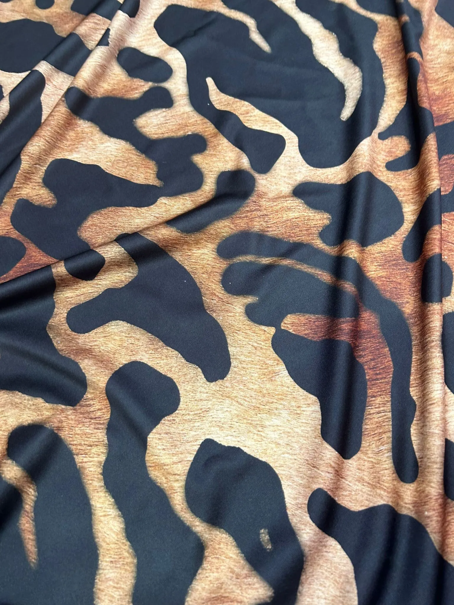 Big Leopard Print Fabric - Exotic Animal Pattern for Fashion and Craft Projects