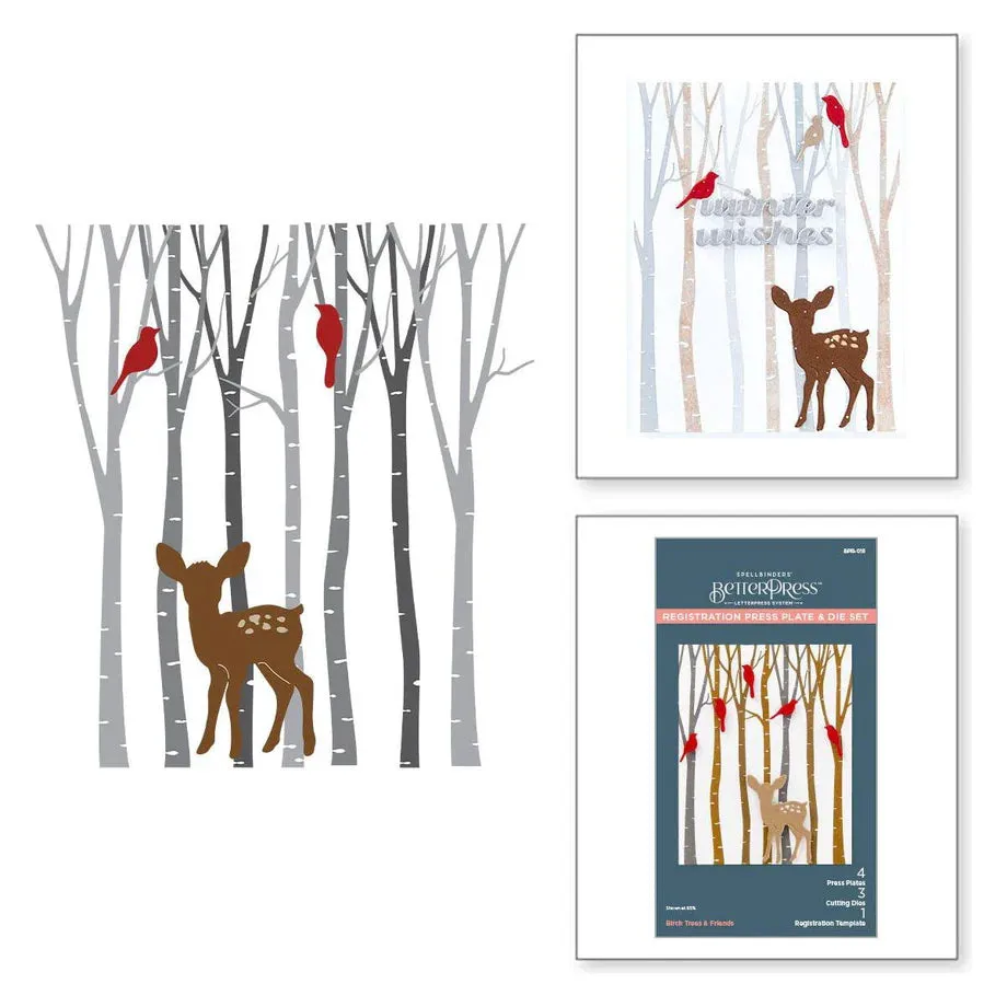 Birch Trees & Friends BetterPress BPR-015 Spellbinders