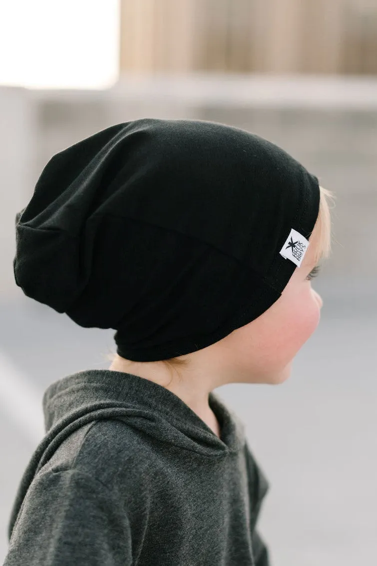 Black Bamboo Slouchy Hat