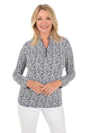 Black Leslie Sunflower UPF50  Sun Shirt