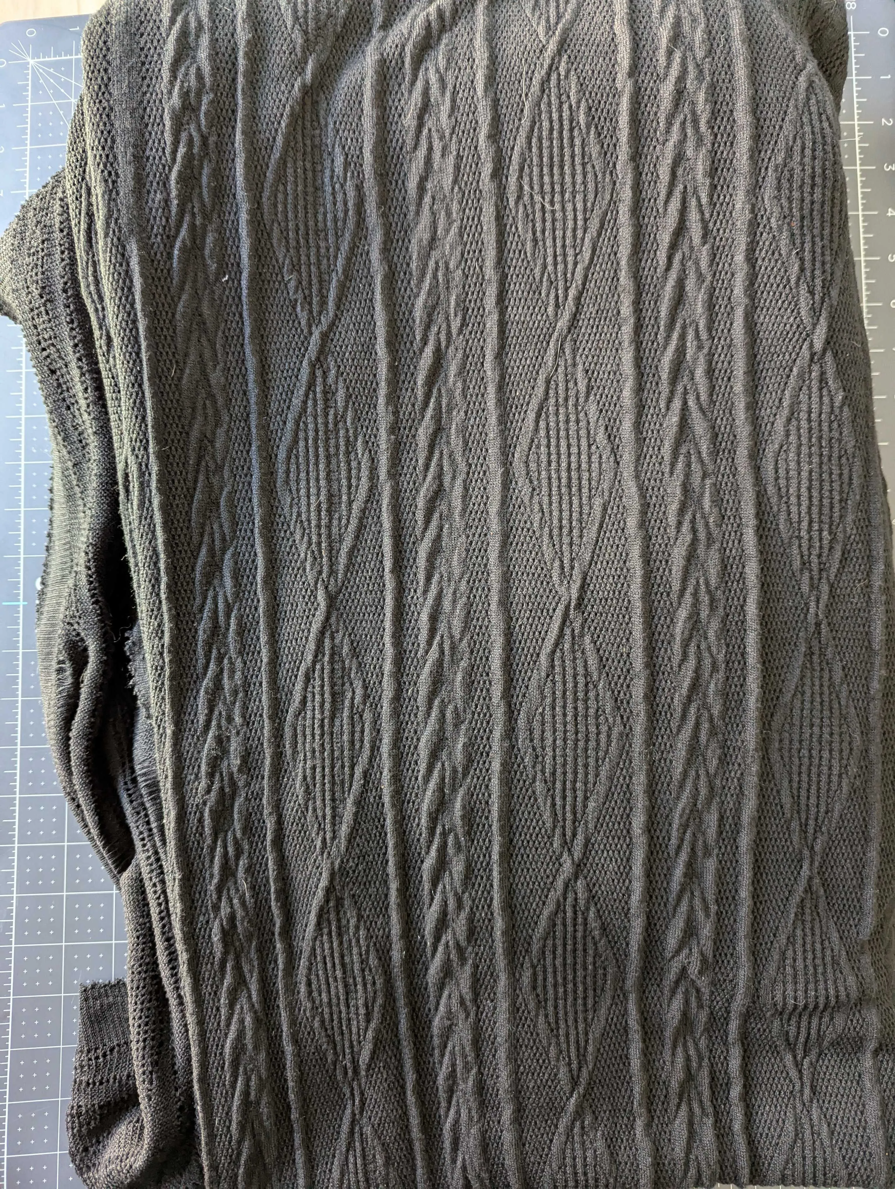 Black Stretch Sweater Fabric - Single Piece - 4yds