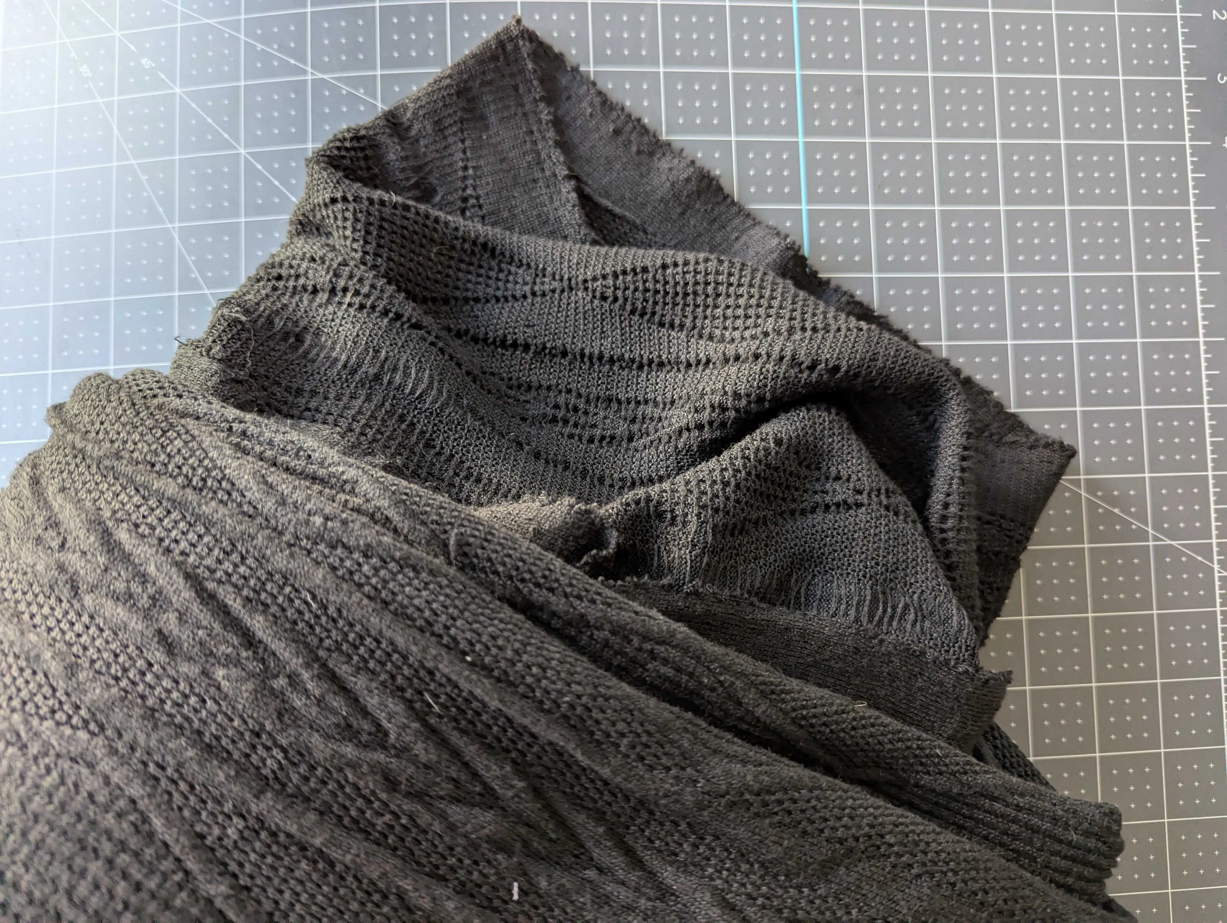 Black Stretch Sweater Fabric - Single Piece - 4yds