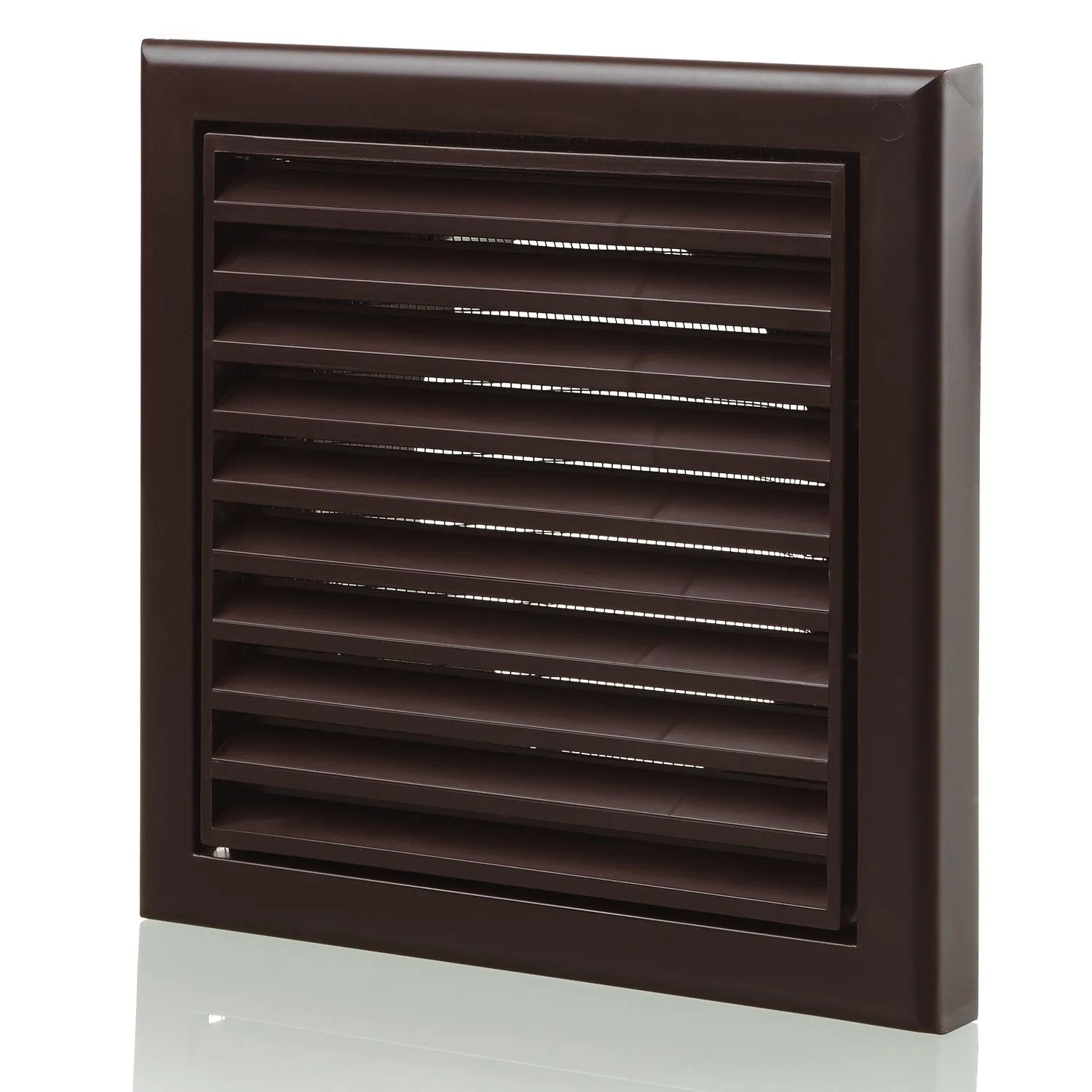 Blauberg DECOR 185X185/125S BROWN Plastic Vented Fixed Blade Air Ventilation Louvred Grille 5" 125mm