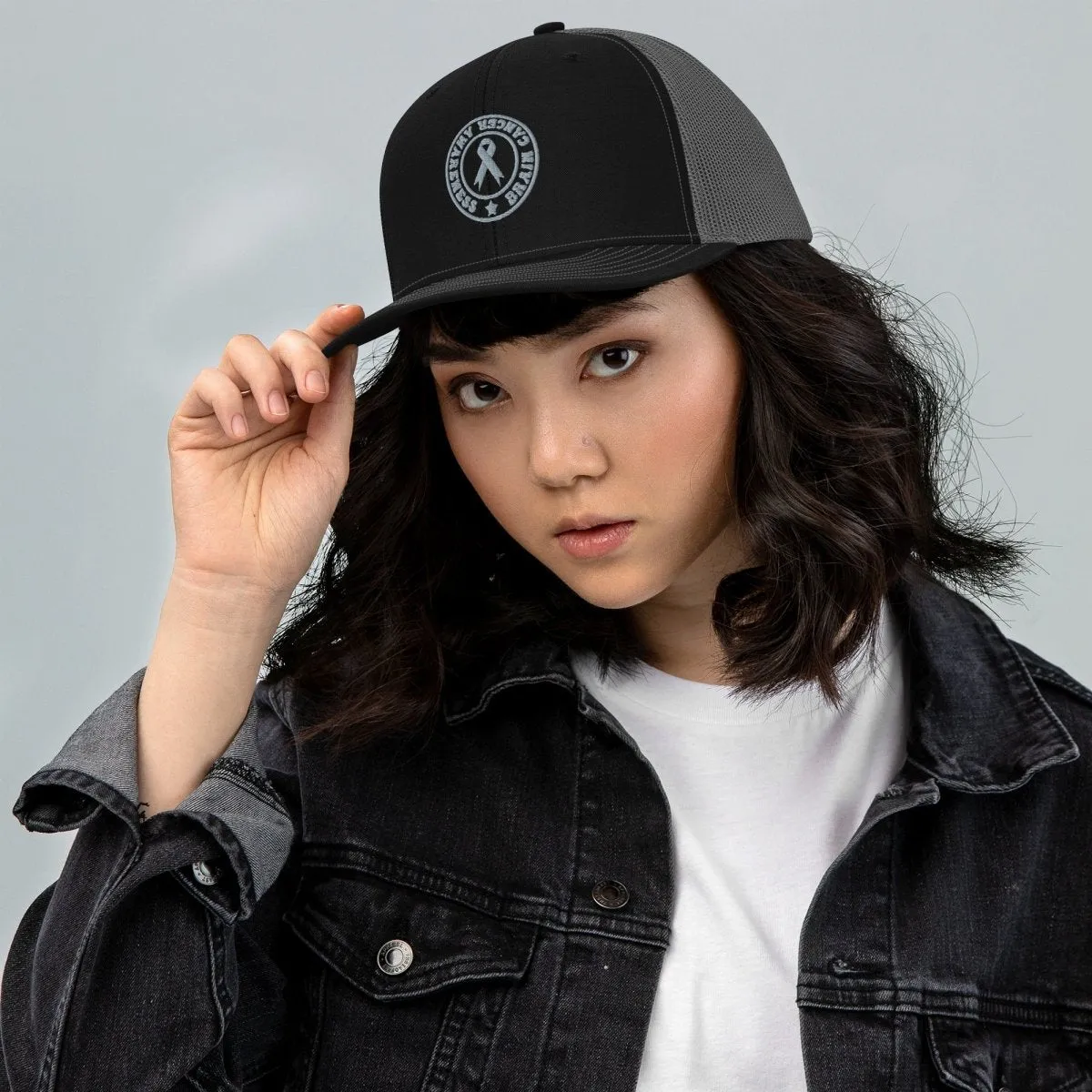 Brain Cancer Embroidered Trucker Cap