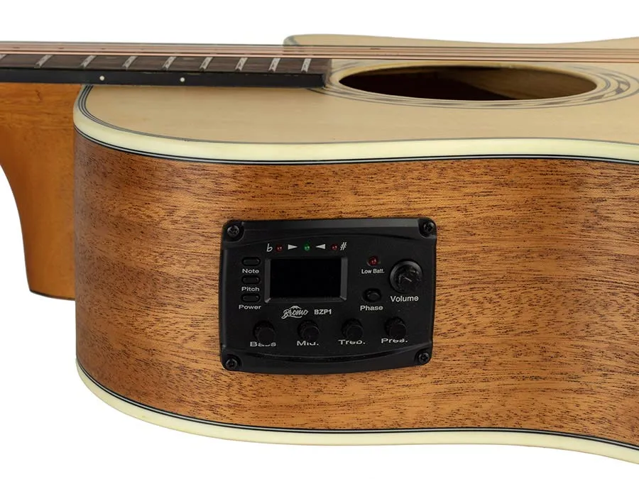 Bromo BAT4CE Solid Top Auditorium Electro Acoustic Guitar