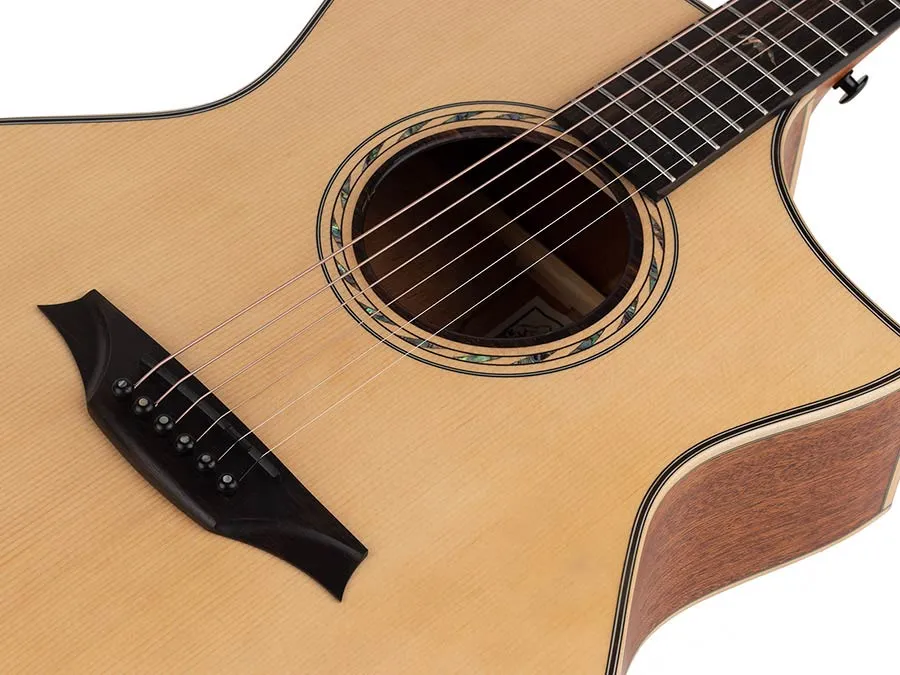 Bromo BAT4CE Solid Top Auditorium Electro Acoustic Guitar