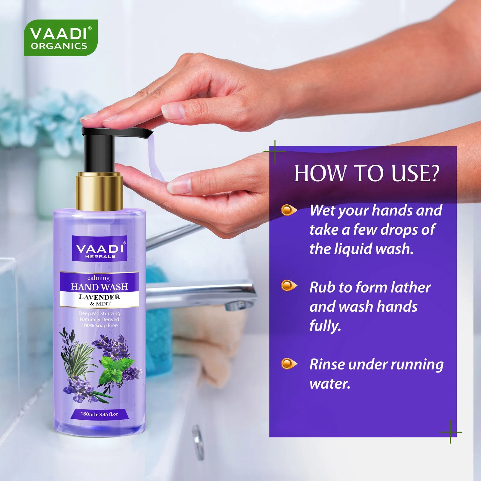 Calming Lavender & Mint Hand Wash - Deep Moisutirizing (250 ml)