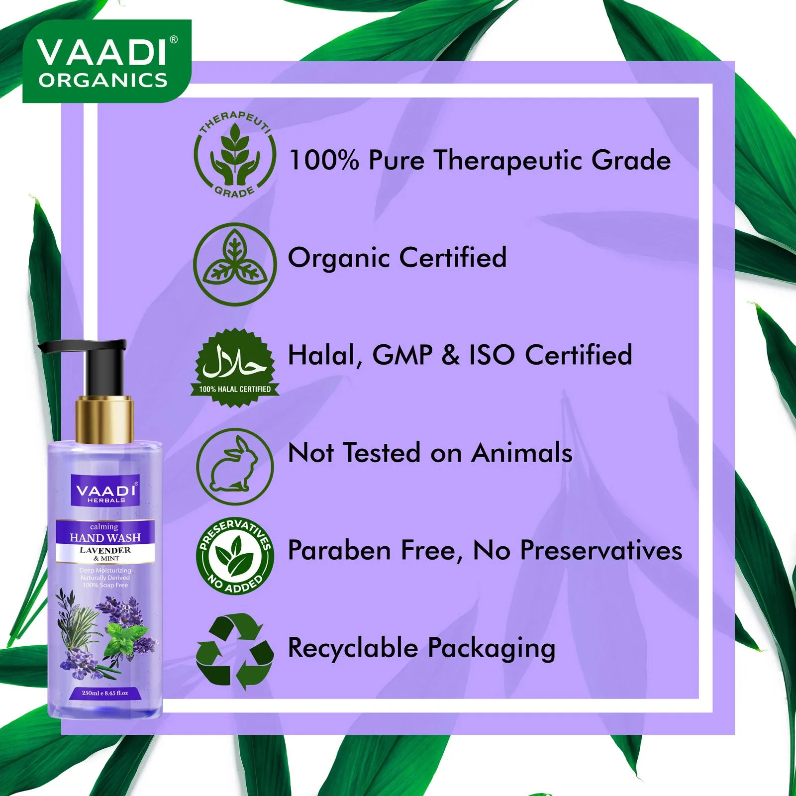 Calming Lavender & Mint Hand Wash - Deep Moisutirizing (250 ml)