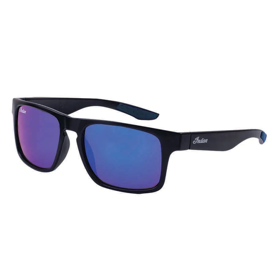 Casual Atlanta Sunglasses with Blue Revo Lens, Black