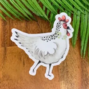 Chicken Clear Vinyl Sticker