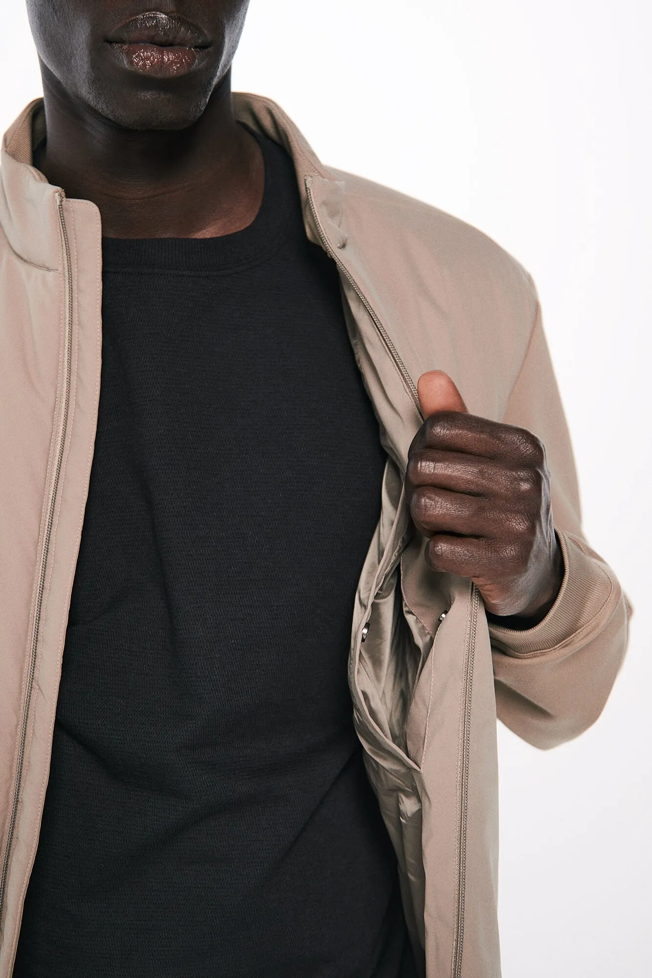 Combined Quilted Jacket - Sand