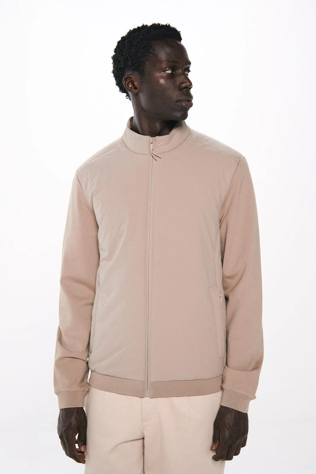 Combined Quilted Jacket - Sand
