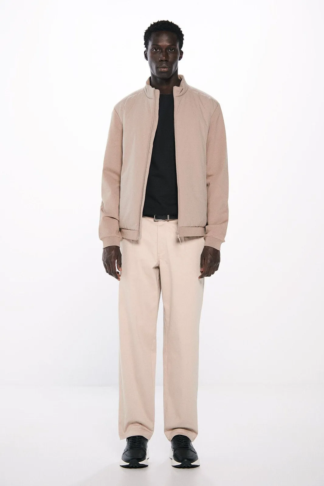 Combined Quilted Jacket - Sand
