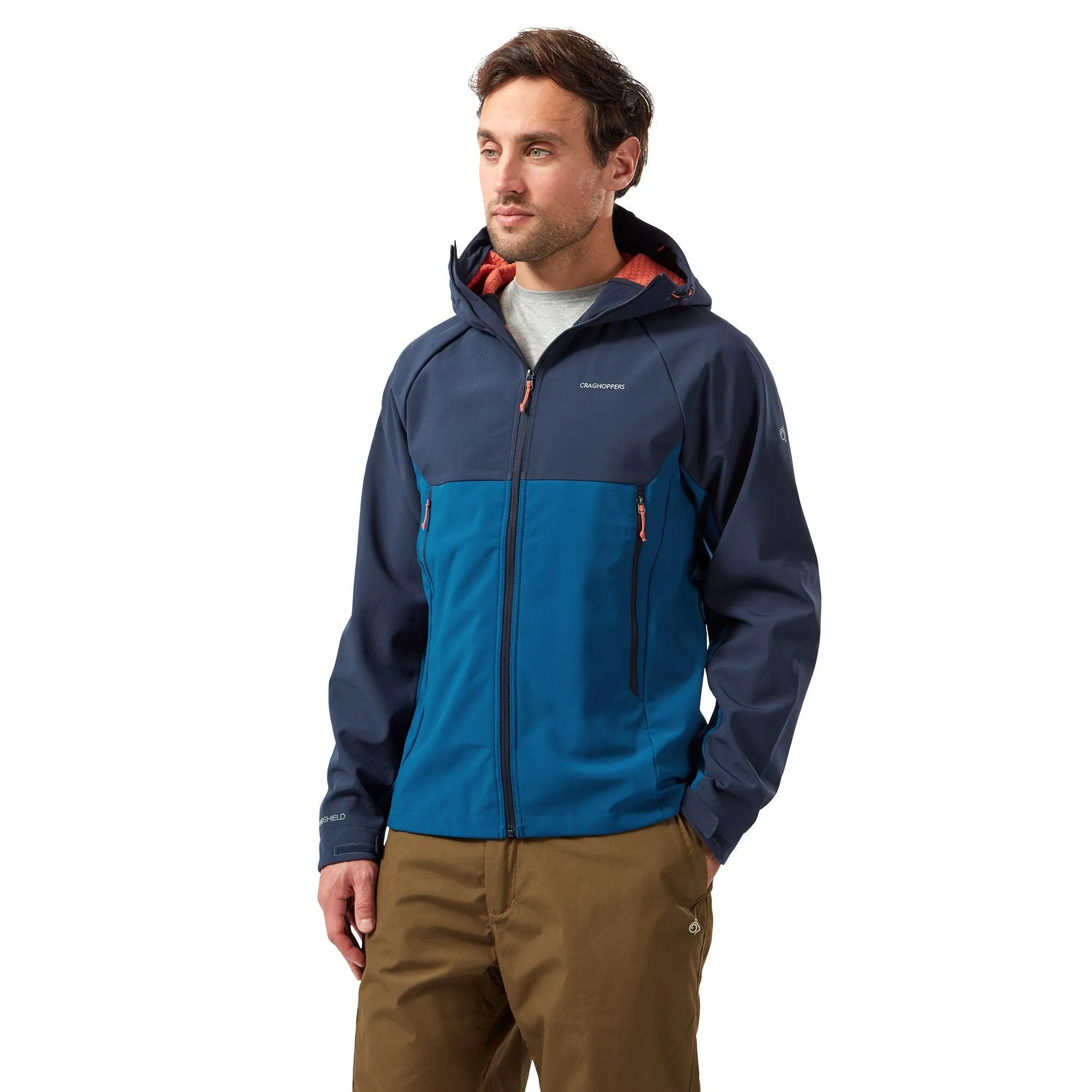 Craghoppers Men's Trent Weatherproof Hooded Softshell Jacket Navy/Blue RRP £80
