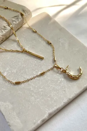Crescent Multi Layer Necklace