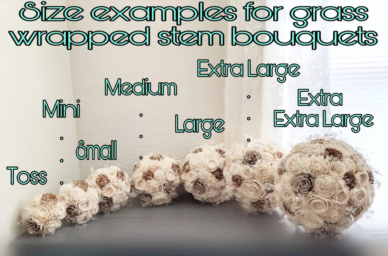 Custom Choose Your Own Colors Bouquet with Baby's Breath and Lambs Ear Greenery