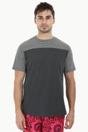 Cut & Sew Stripe T-Shirt