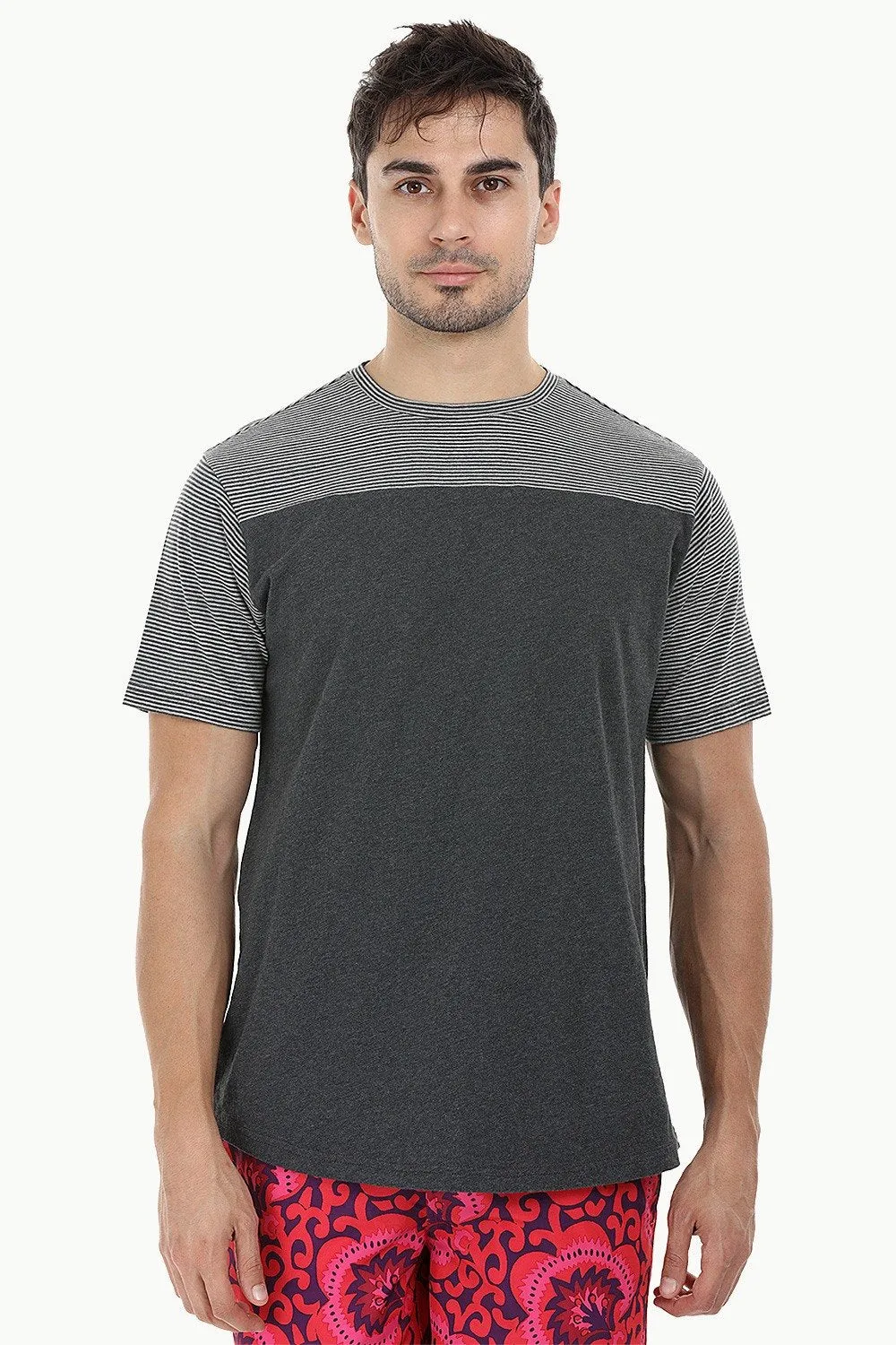 Cut & Sew Stripe T-Shirt