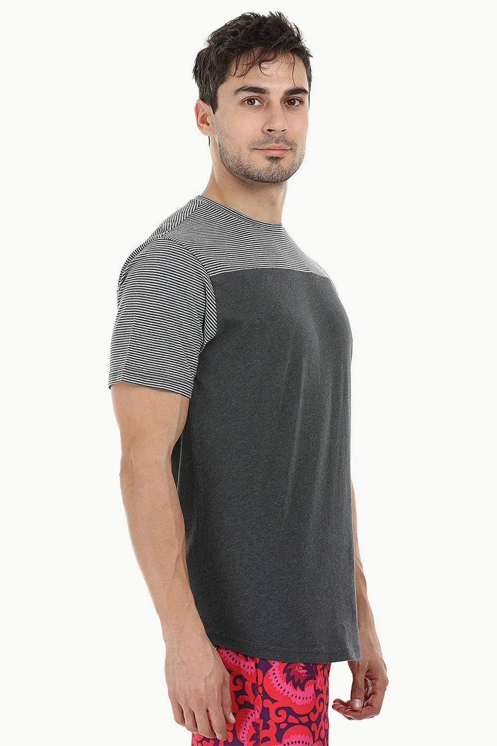 Cut & Sew Stripe T-Shirt