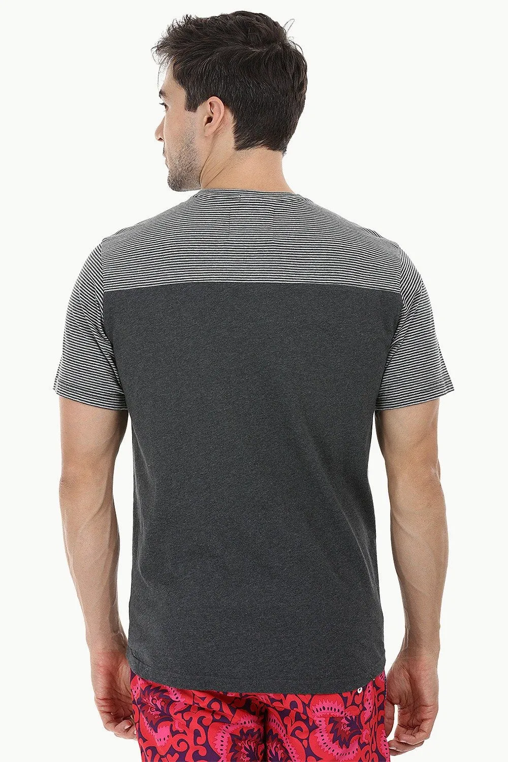 Cut & Sew Stripe T-Shirt
