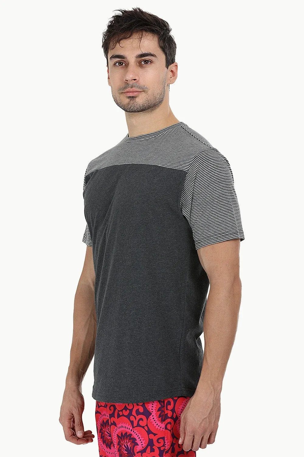 Cut & Sew Stripe T-Shirt