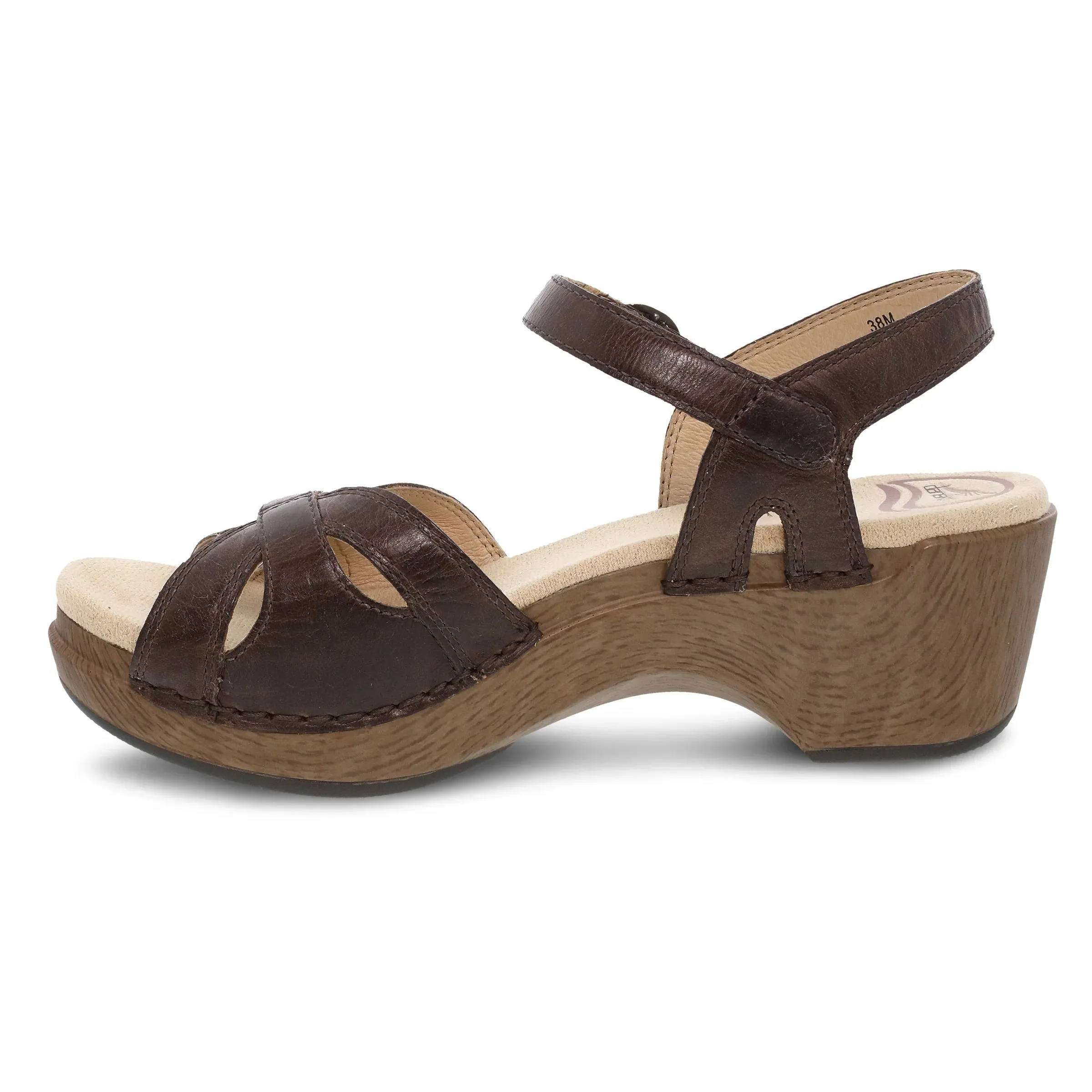 Dansko Season Pull Up Vintage Sandal - Teak