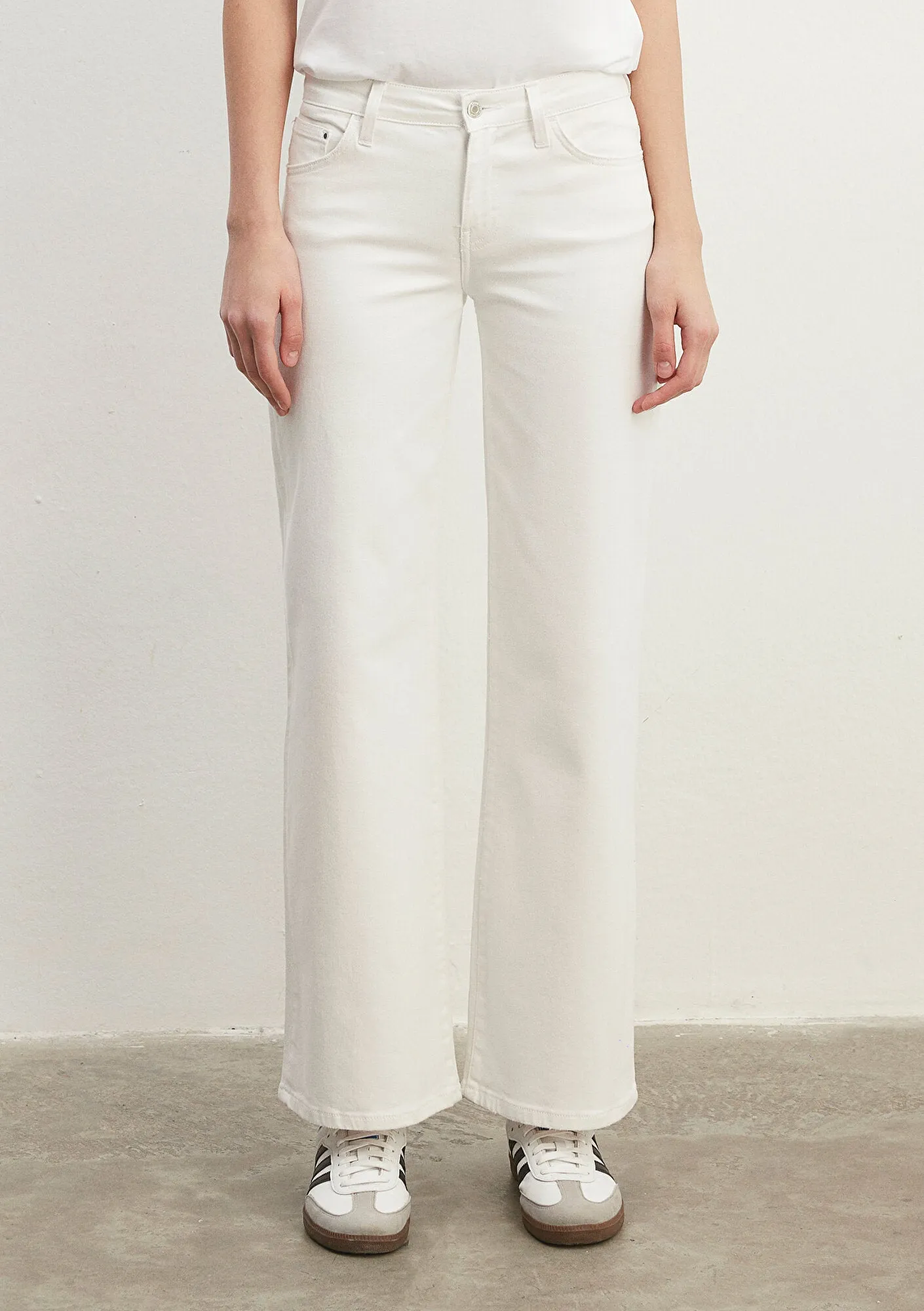 Deli Dolu White Stretch Jean Pants