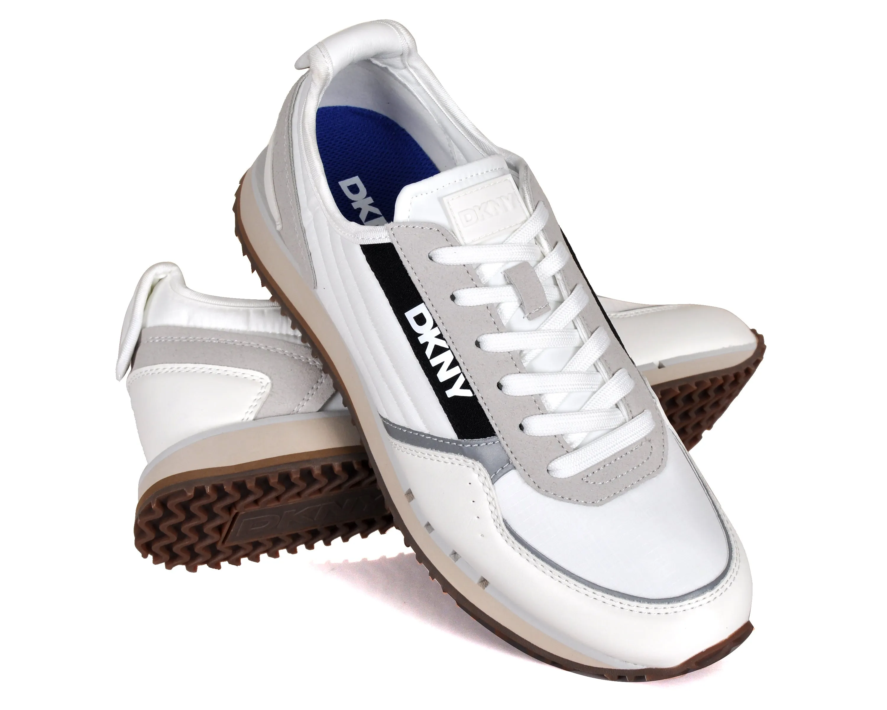 DKNY Men's Runner Mixed Media Lace Up Sneaker